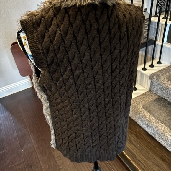 Faux Fur Sweater Vest L - Picture 4 of 6